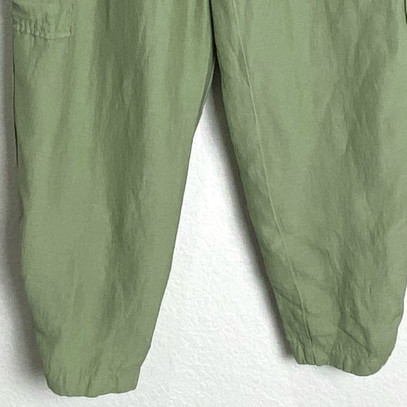 Aritzia Wilfred Green Linen Blend High Rise Ankle Cropped Cargo Pants- Size 6 - Picture 4 of 16